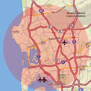 San Diego Service Map